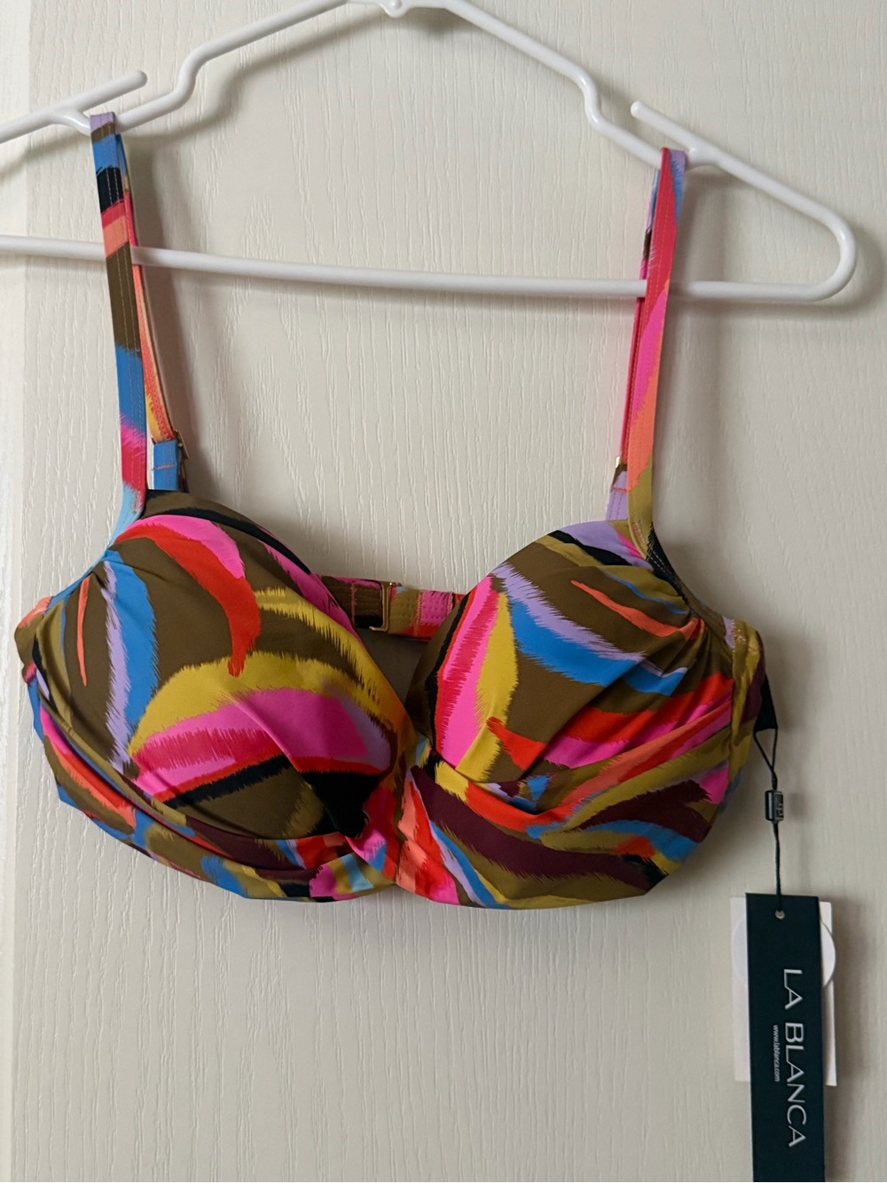 La Blanca Vibrant Multi-Color Underwire Bikini Top